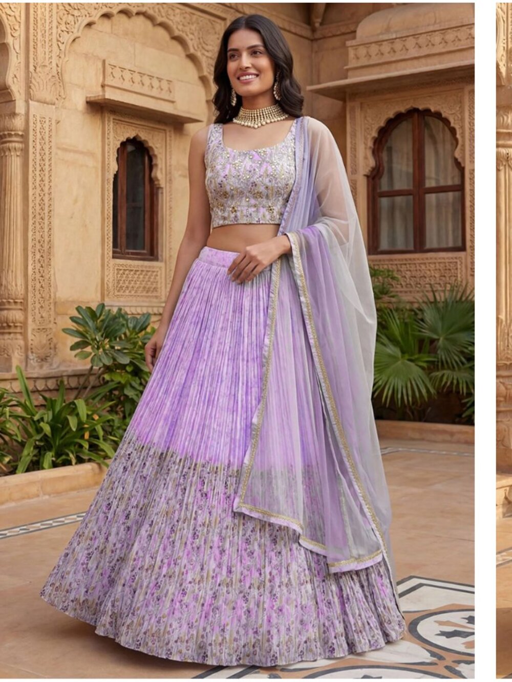 House of Indya Floral Lehenga Set - Elegant Women's Wedding Outfit